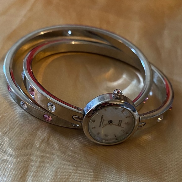 Alessandra Olla Double Bangle Crystal Watch - Picture 3 of 13
